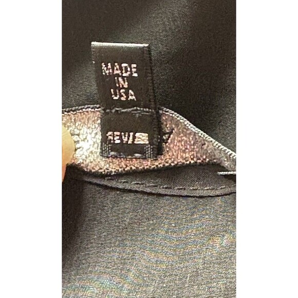 Glam Cold Shoulder Dress Women’s Size Medium Black Cream Lace Trim USA #D4789A - Picture 5 of 8